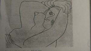 Picasso, Atelier du peintre (dessin), 1929, 15 x 21 cm (reproduit dans Documents, 1930, n°3)